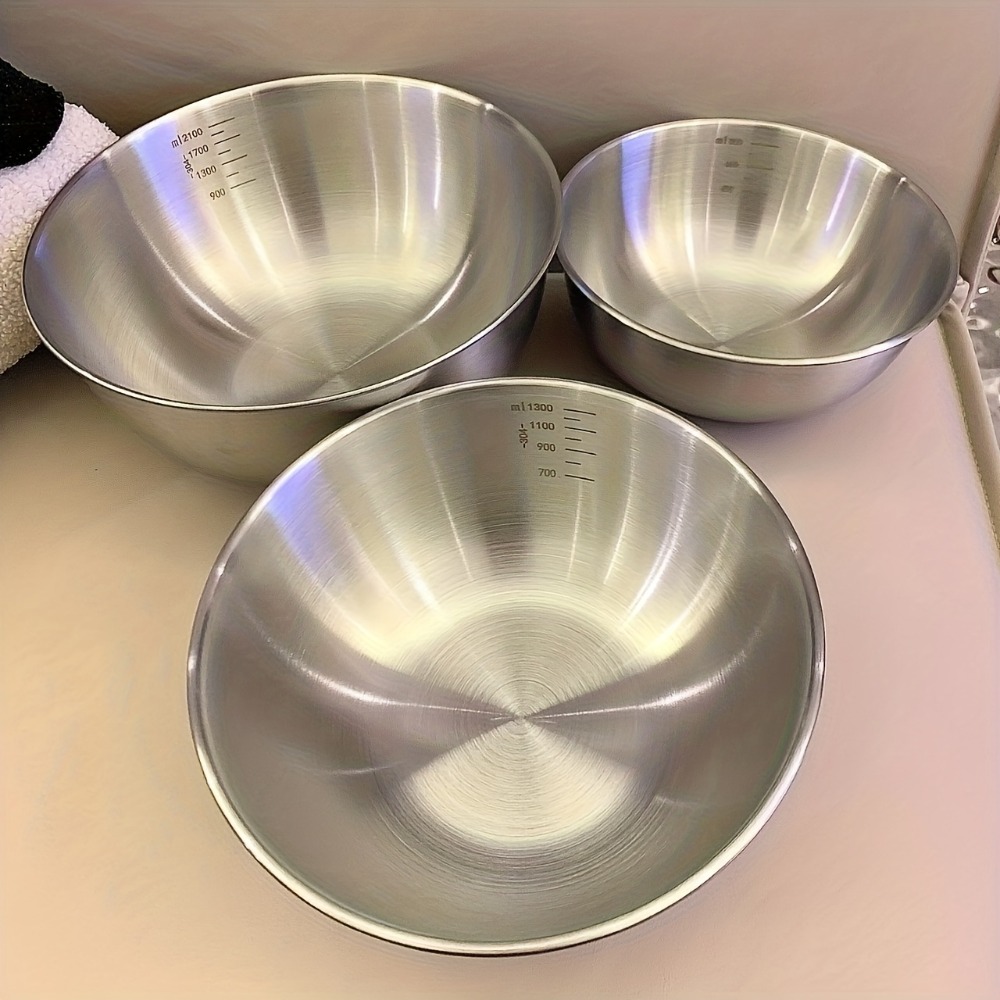 Stainless Steel Mixing Bowls 3 - Baking Kitchen Set ulasan dan harga