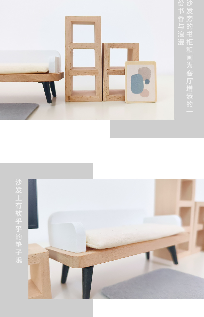 Modern dollhouse furniture kit - Kitchen Uncle ulasan dan harga