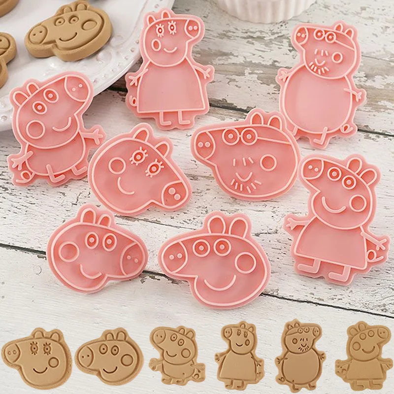 8Pcs Peppa Pig Cookie Cutter S - Baking Kitchen Set ulasan dan harga