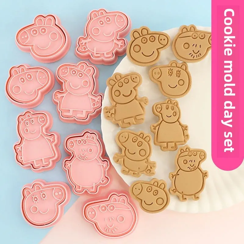 8Pcs Peppa Pig Cookie Cutter S - Baking Kitchen Set ulasan dan harga