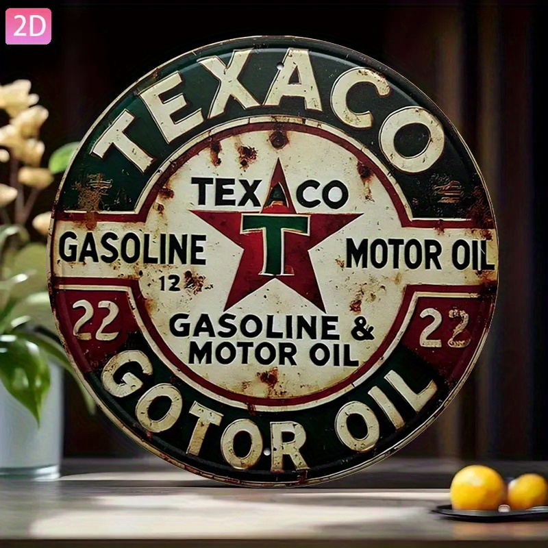 Vintage Texaco Oil Metal Sign— - Kitchen Uncle ulasan dan harga
