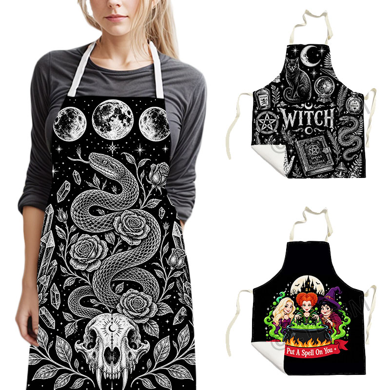 Gothic Witch Occult Apron Snak - Kitchen Witch Baking ulasan dan harga